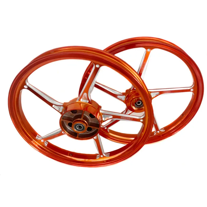 511 Orange Motorcycle aluminum wheels ,Sport rim y15,y15zr,y125,lc135...