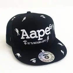 Bathing New Trendy Unisex Casual Bape Ape Printing Double Line Knitted Fashion Style Baseball Hat h1123