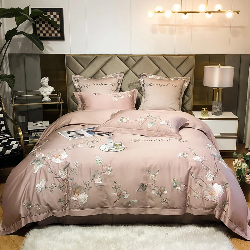 Cotton Bed Sheet White Duvet Cover Bedding Set