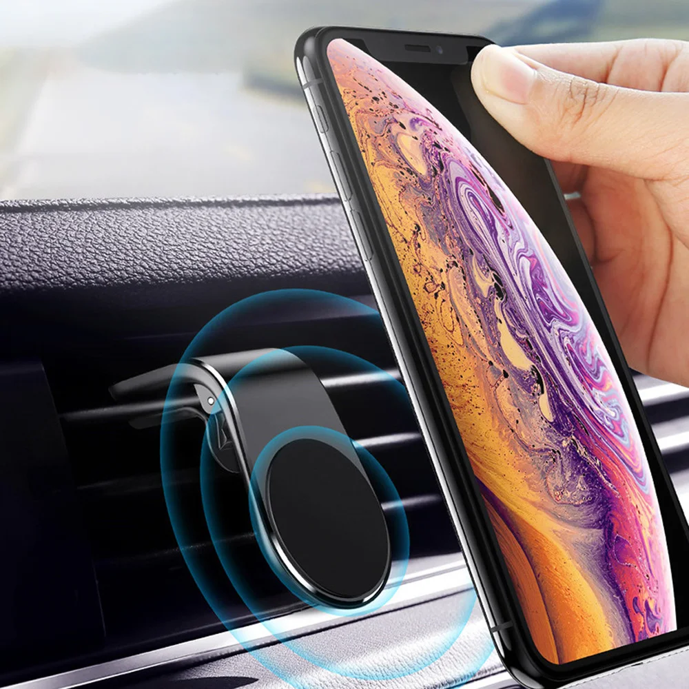 Hot Selling Strong Magnetic Suction Mobile Phone Air Outlet Universal Clip Gravity Induction Metal Magnet Car Holder
