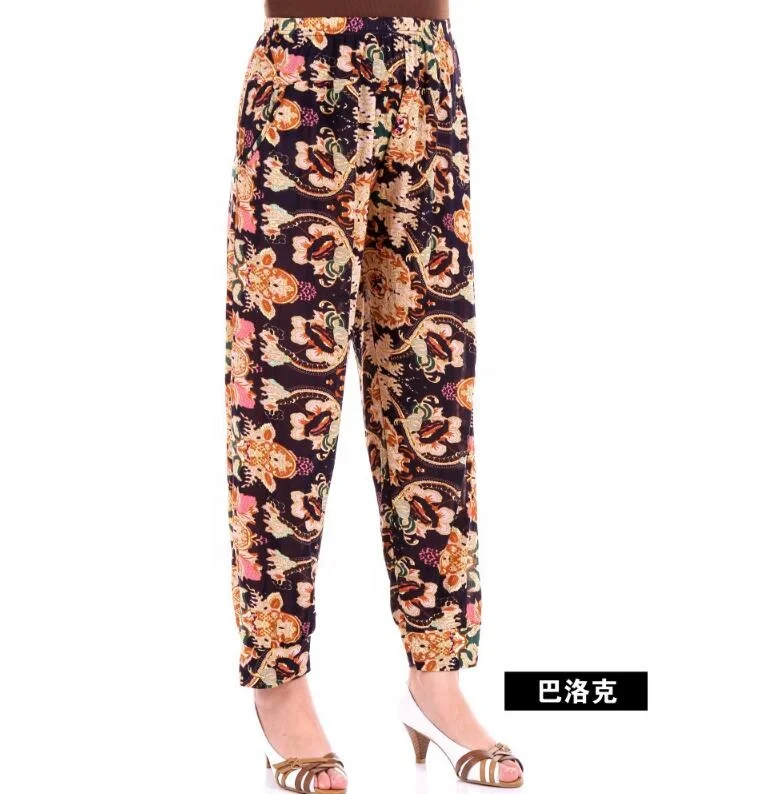 1.28 USD WK020 factory hot sell indian ice silk cool women harem pants