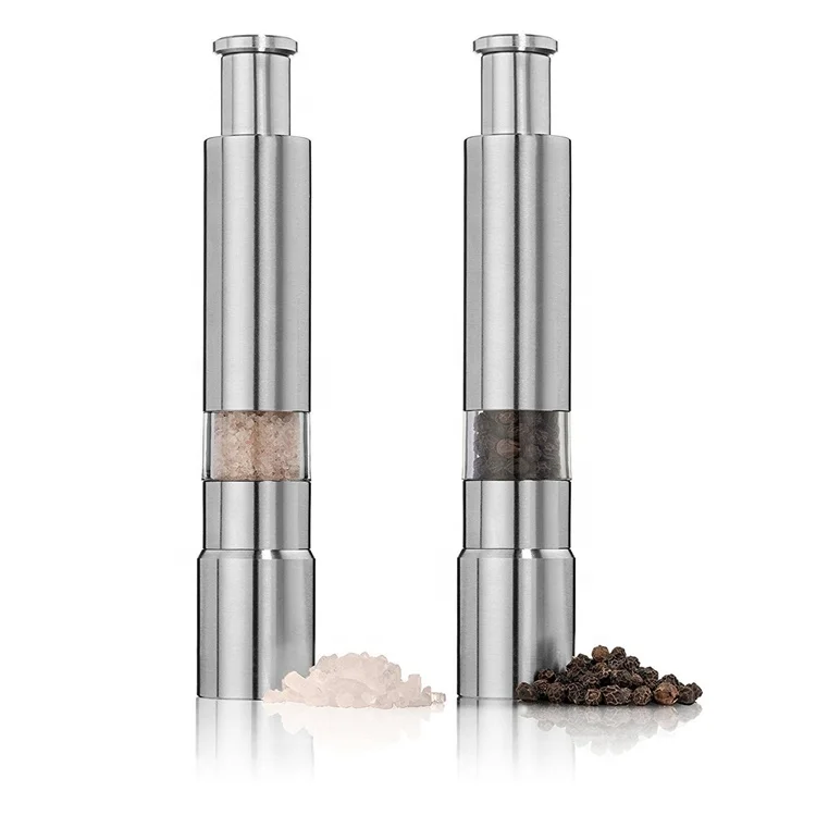 One Hand Operated Pepper Mill Stainless Steel Hand Mill