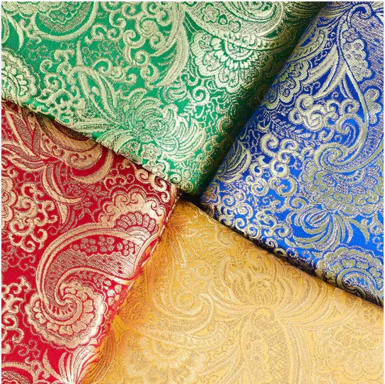 Factory Custom design Wholesale high quality brocade elastane floral jacquard knit fabric for clothing curtain sofa cover