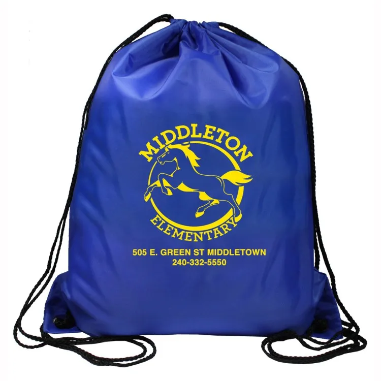 Custom 210D Polyester Drawstring Cinch Bag