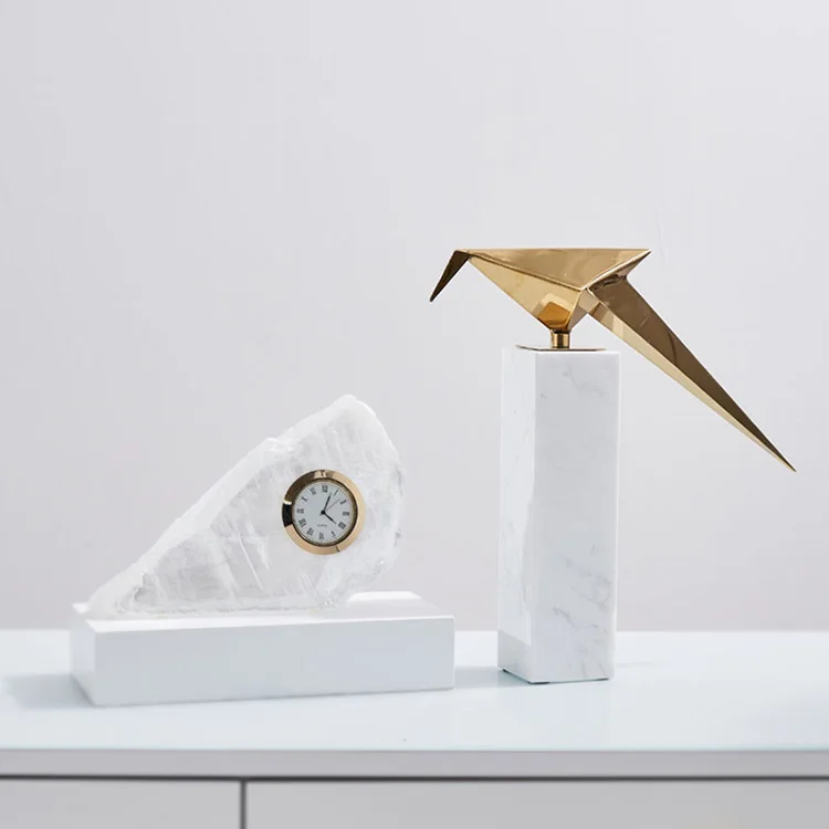 Beautiful home decorative stainless steel handmade craft decor bird on stand