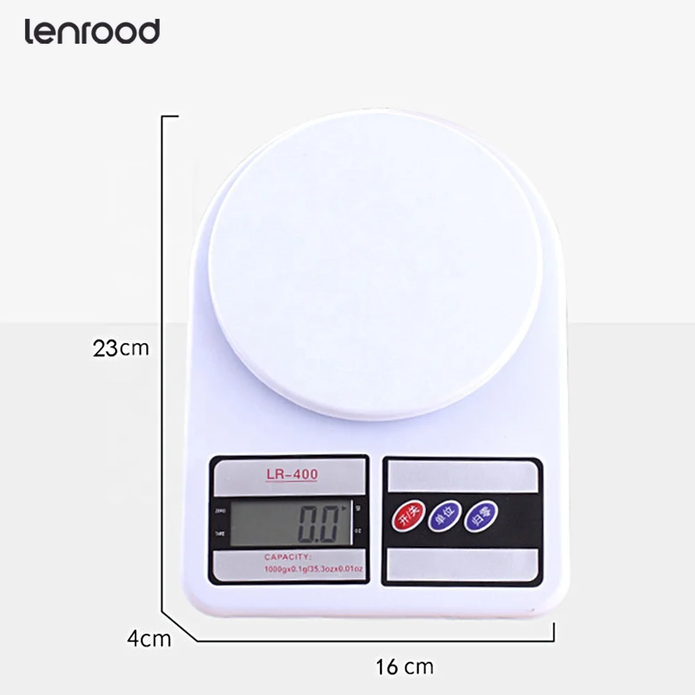 Lenrood Electronic Scale LR- 400  Digital Display  Kitchen Weight Scale Household  Food Measuring  Kitchen balance