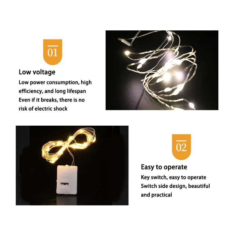 Twinklight Christmas Battery Operated Warm White RGB Firefly Starry Light Flexible Wateprrof Twinkle Fairy String Lights