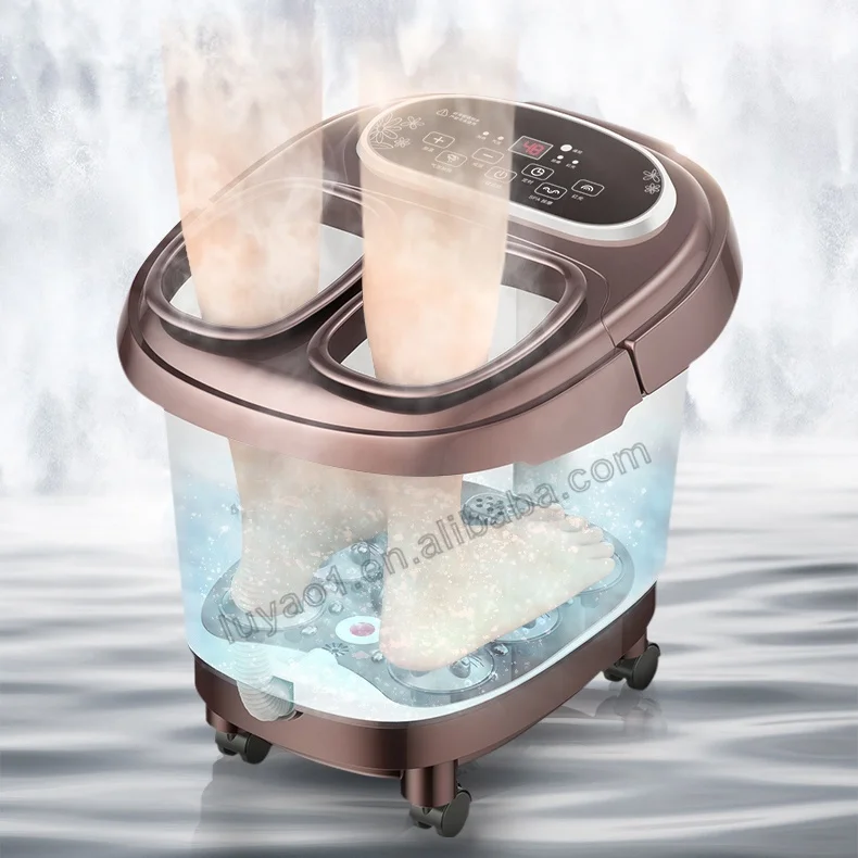 Deep massage pedicure foot spa detox machine motorized rollers drainpipe & Caster & Handle Design & Remote