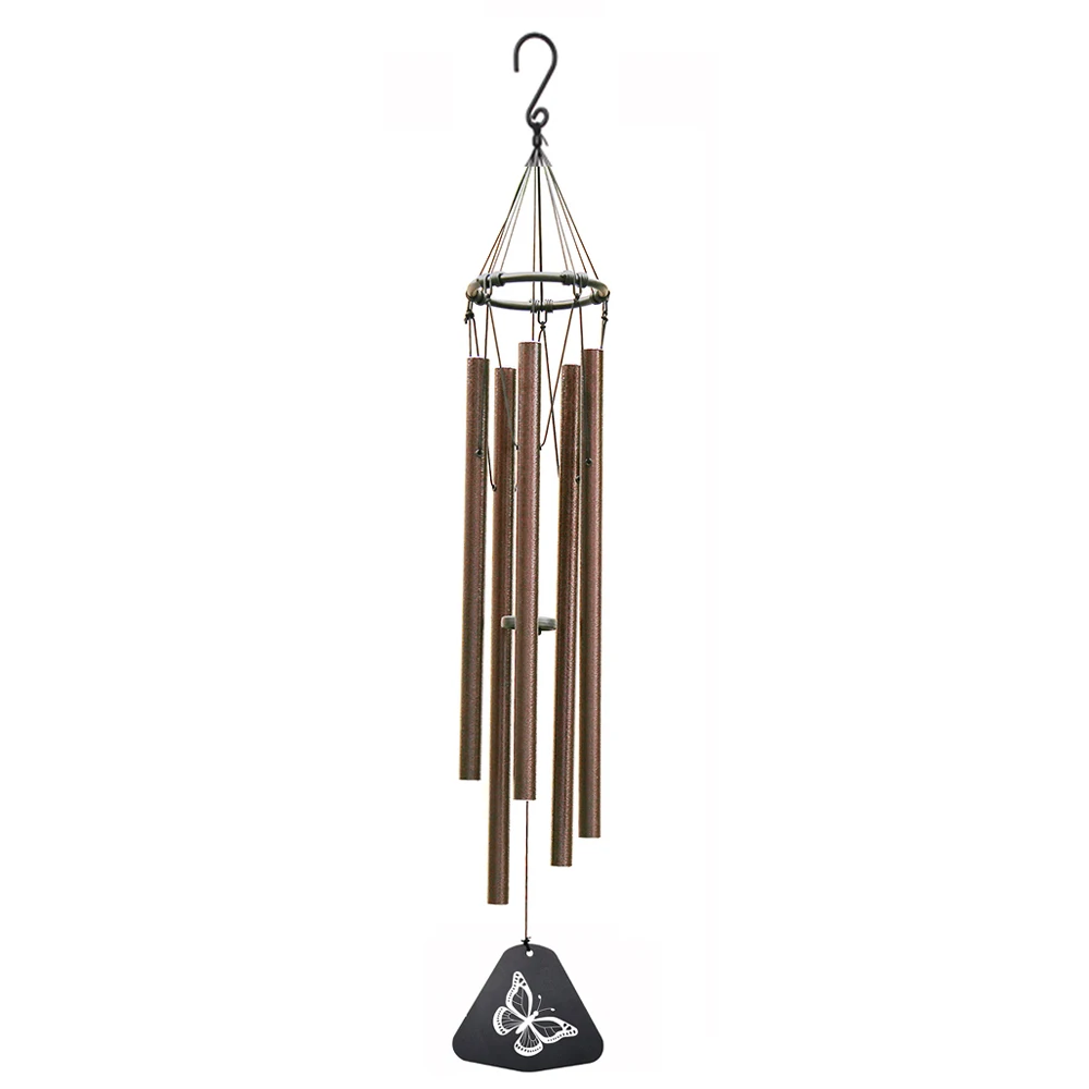 5 PC Metal Tubes Wind Chimes Outdoor Amazing Grace Music Sound Balcony Decor For Birthday Gift Music Room Garden Patio Ornament