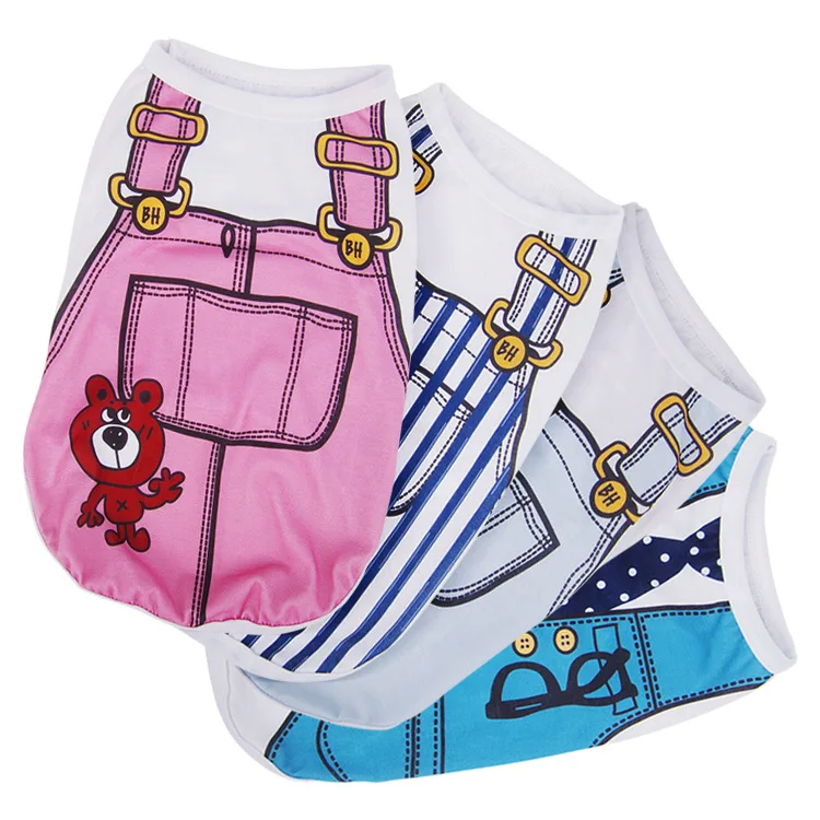 2020 cheap dog clothes summer spring Pet Cat Dog T-shirt  Puppy Coat dog clothing wholesale