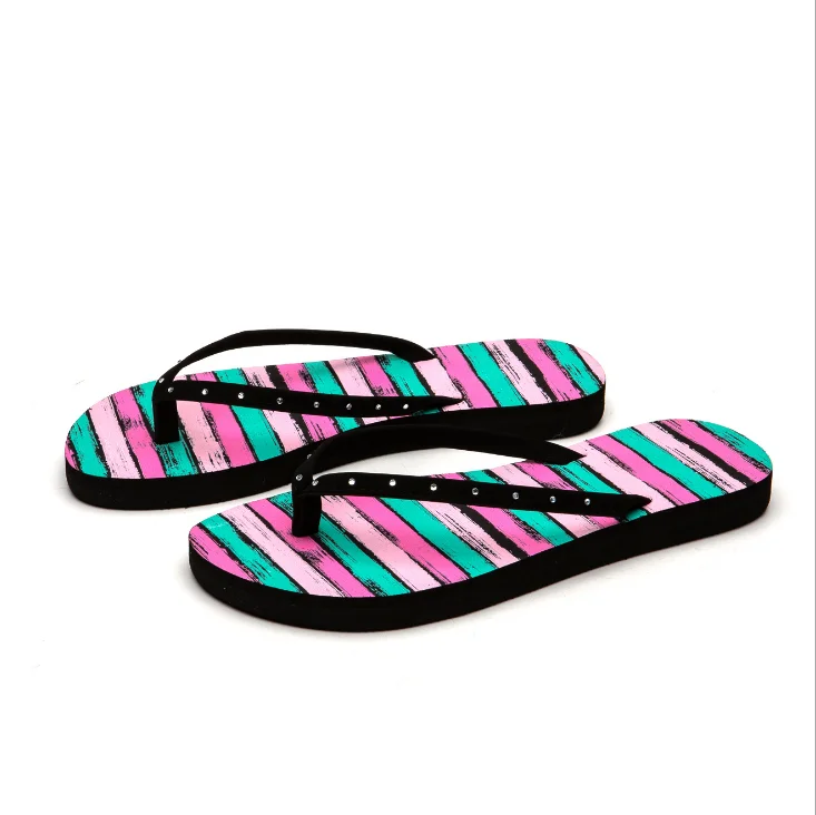 Anti Slip Flip Flops Rubber Custom Logo Bathroom Sublimation Slippers For Women