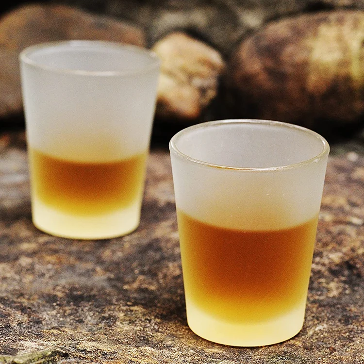 frosted glassware sublimation tequila shot glasses custom vodka glass tumbler glasses frosted shot glass
