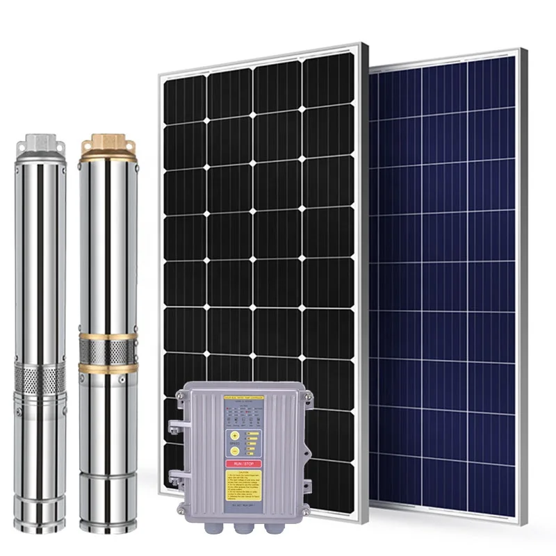 4 inches 1HP 72V large flow rate stainless steel dc submersible solar water pump for irrigation