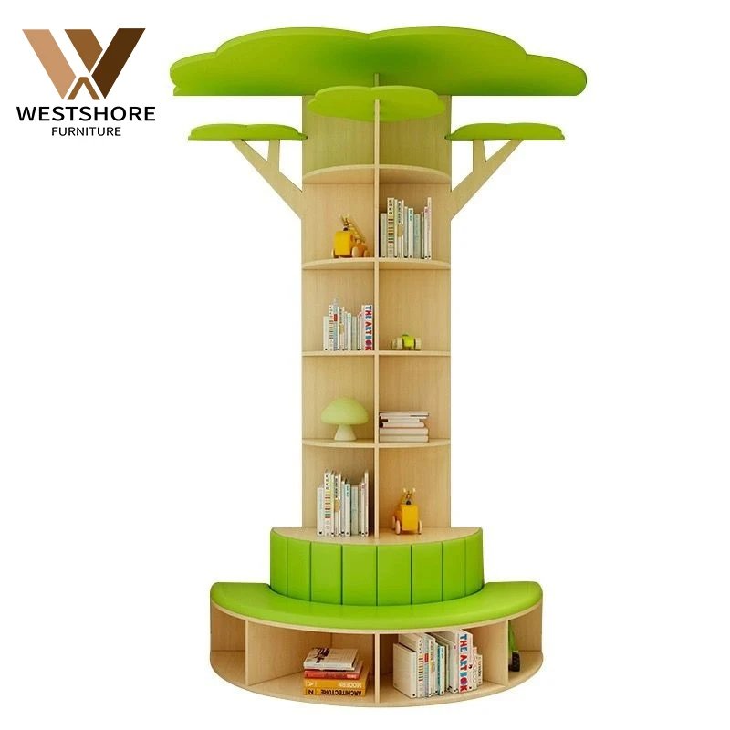 Новый современный дизайн детский сад украшение для вестибюля набор детских книжных полок дошкольной мебели Монтессори