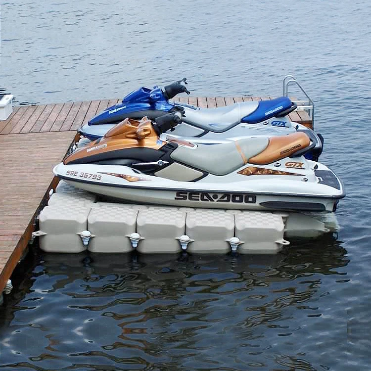 Plastic jetty dock floating pontoon floating boat dock for jet ski