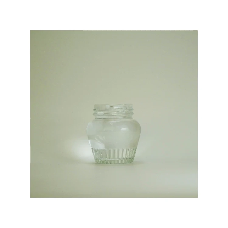 Japanese wide mouth beverage 300 ml spice flat glass bottle for food