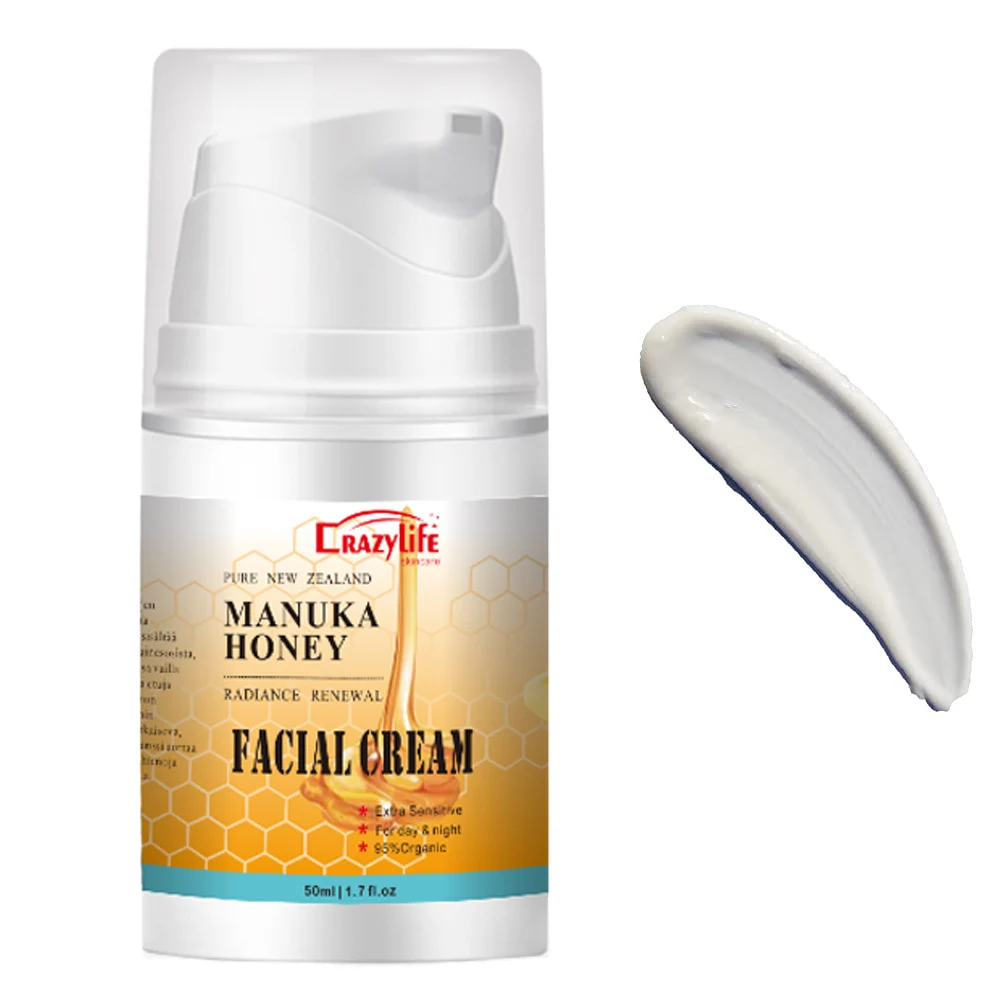Manuka Honey Cream for Face 50ml -100% Natural- New Zealand Manuka Honey Cream -Moisturizing, firming, whitening anti-wrinkle