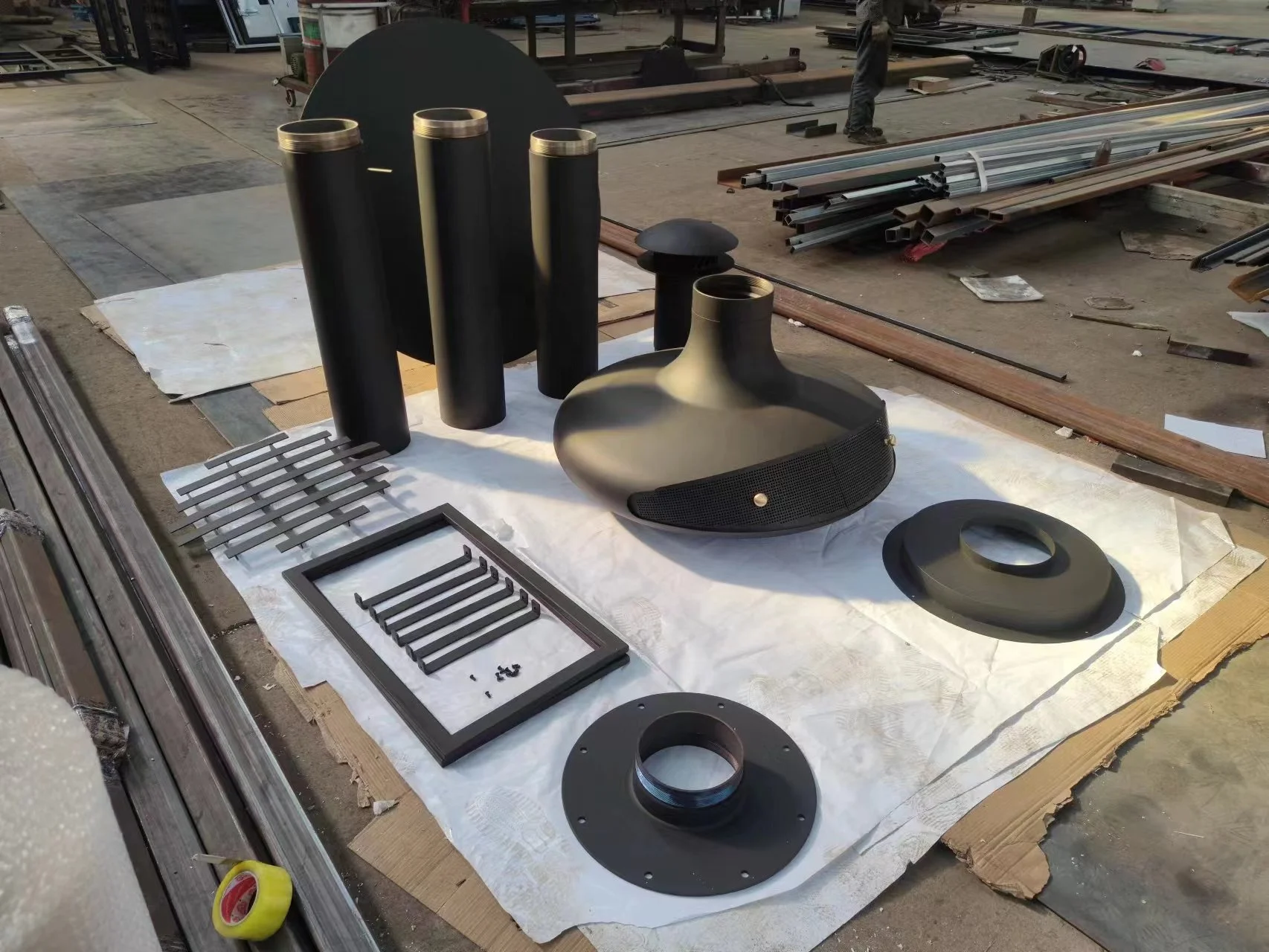 Modern Matte Black Inno Fire Wood Burning Suspended Stove Best Hanging Fireplace for Indoor Use in Living Room