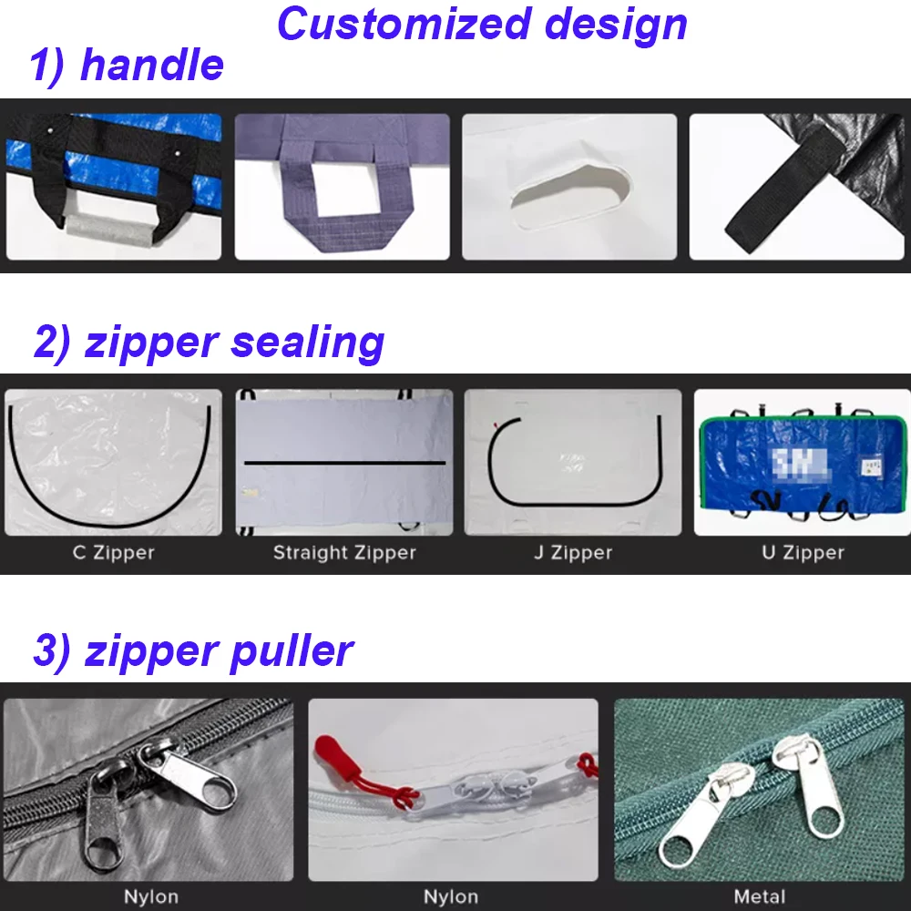 Heavy-Duty Waterproof Funeral Coffin Disposable Adult Body Bag with Built-In Handle for Hospital Use