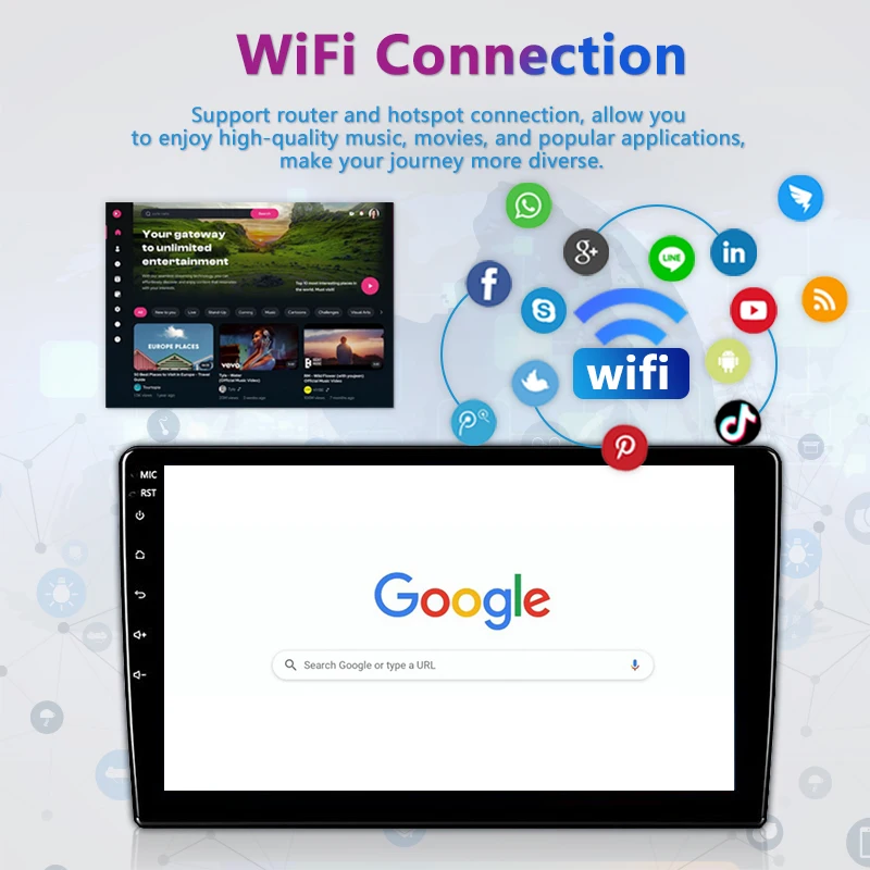 Factory L1pro 32GB 7/9/10 Inch Universal IPS Screen Stereo Radio 1 Din  Android12 Car DVD Player Touch Screen Carplay WIFI GPS