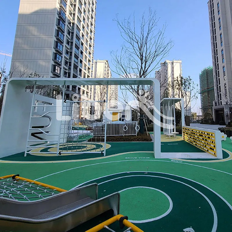 children full ropes play ground for kids climber slide