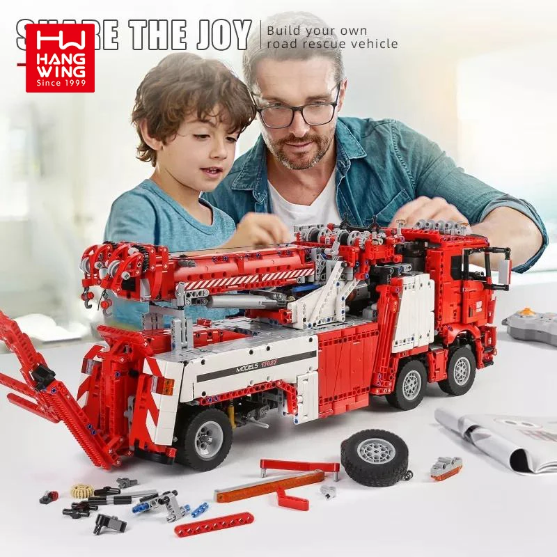 HW High Industry Machine Truck Road Rescue Vehicle Toy Sets To Build And Display Model Building Bricks 4883pcs