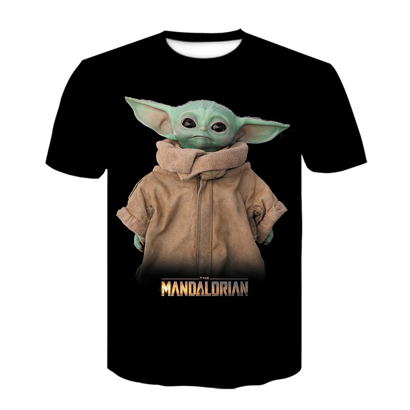 Sublimation polyester mesh t-shirt 3D digital printing custom pattern yoda t shirts movie anime star t shirt wars