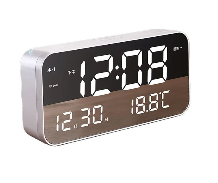 wall  Alarm Clock With Temperature Reveil Watch USB Electronic Table Clocks