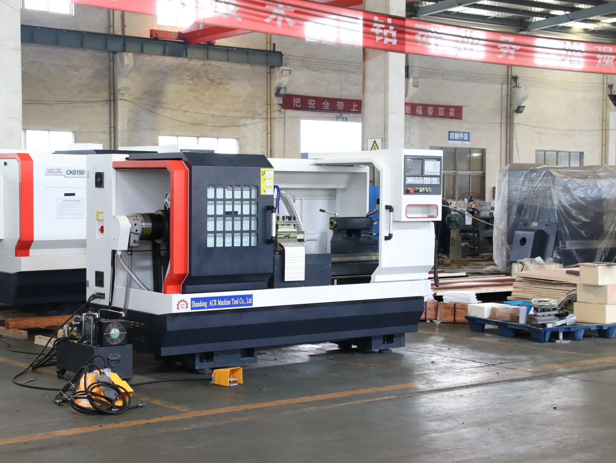 Hot selling integrated bed casting ck6150 flat bed cnc lathe GSK system cnc lathe machine for metal