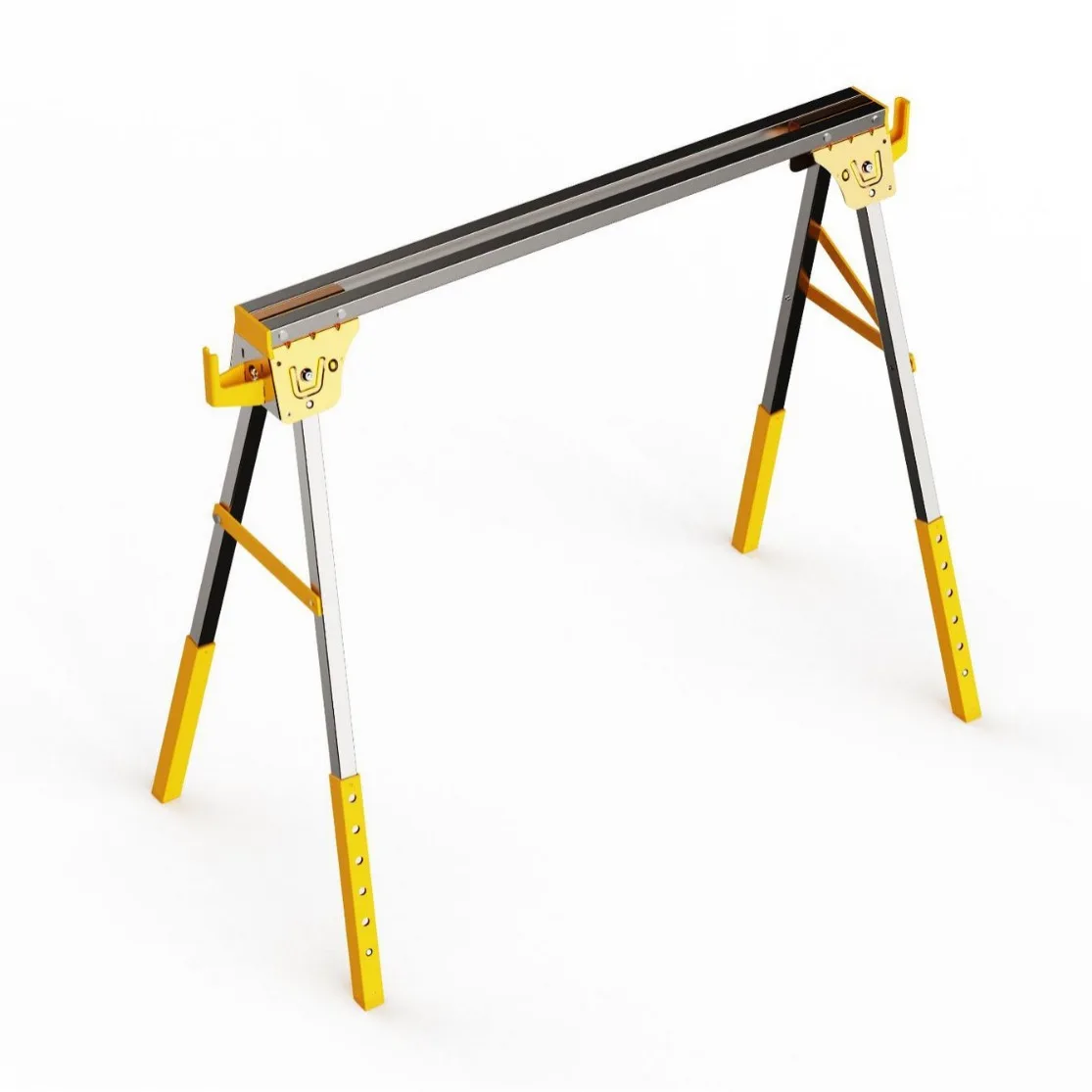 Foldable Multifunctional Saw Horse Iron Saw Wooden Frame Table Top Metal Bracket