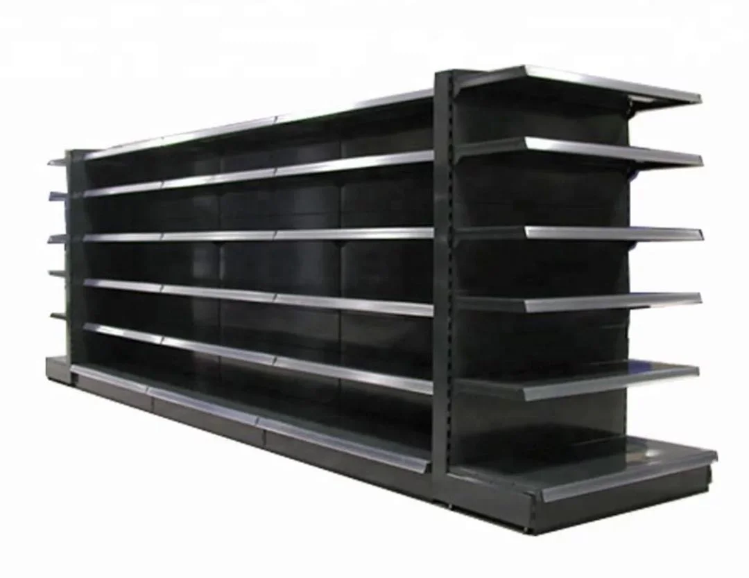 high quality medium duty steel island gondola shelving for hypermarket