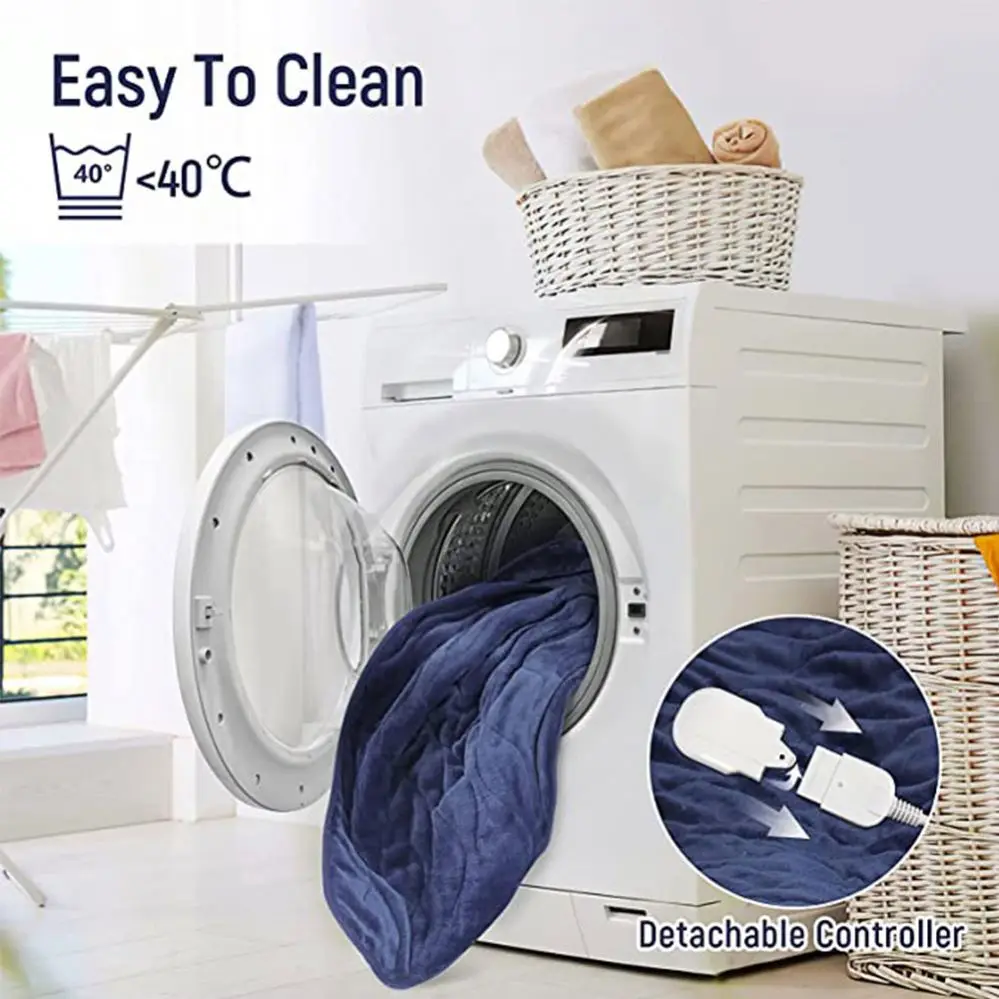 Professional Manufacturer Competitive Price Grey Flannel Electric Heated Throw Blanket