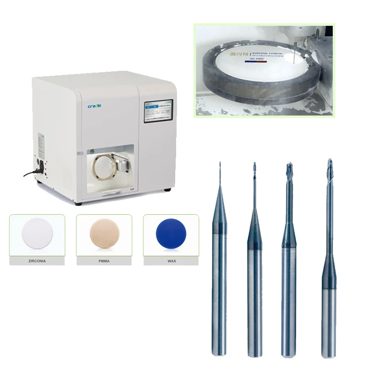 High Quality Dental Cadcam System Diamond Coating Zirconia Blocks Milling Burs