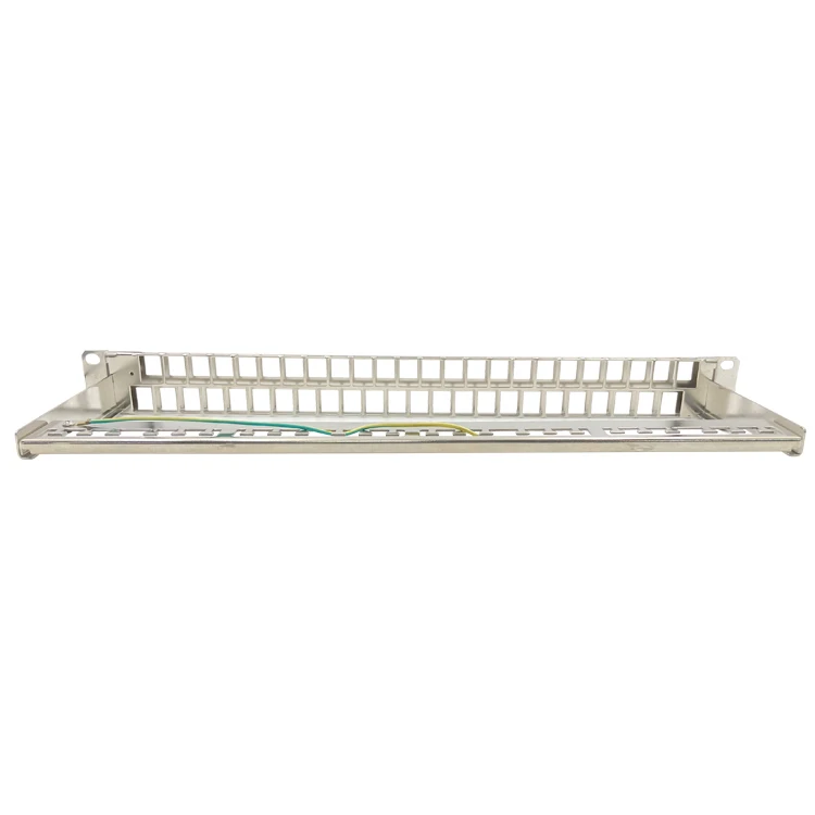 1U 48-Ports RJ45 Unloaded Patch Panel for CAT.8 CAT.6A CAT.6 Keystone Jacks