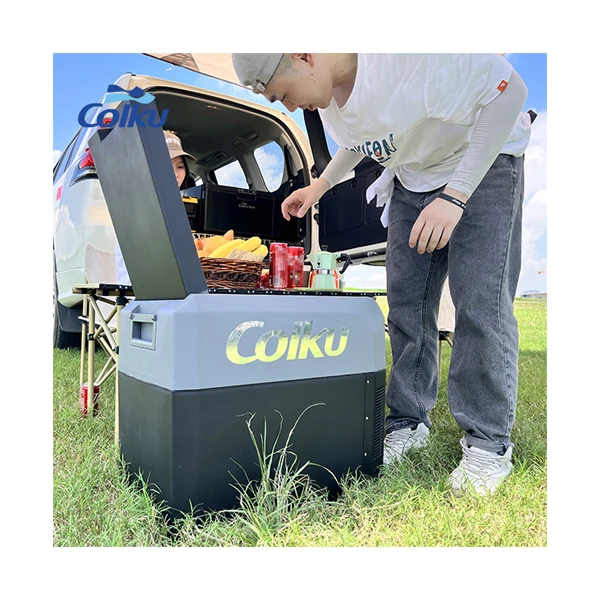Colku DC-25T 12V Fridge Freezer 24L Mini Mobile Car Refrigerator Cooler Box with LED Display