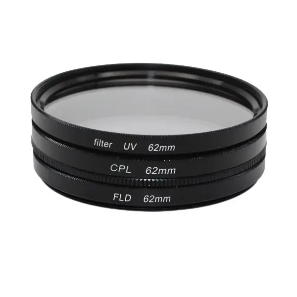 customize camera Filter Kit in all size 62mm UV CPL FLD Filter for any Digital SLR Camera