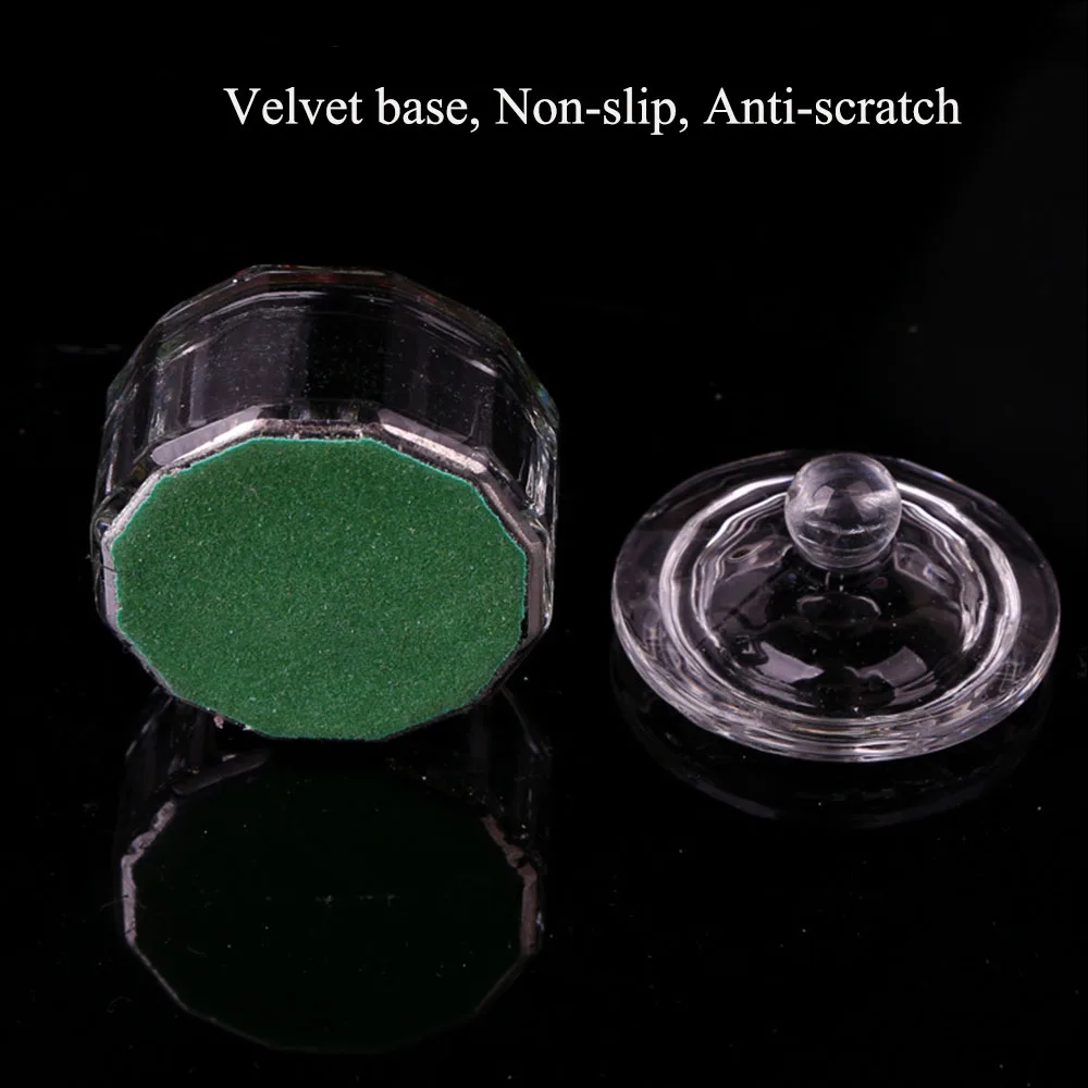 BQAN Nail Crystal Cup Ceramic Acrylic Liquid Pink Glass Dappen Dish With Lid For Nails