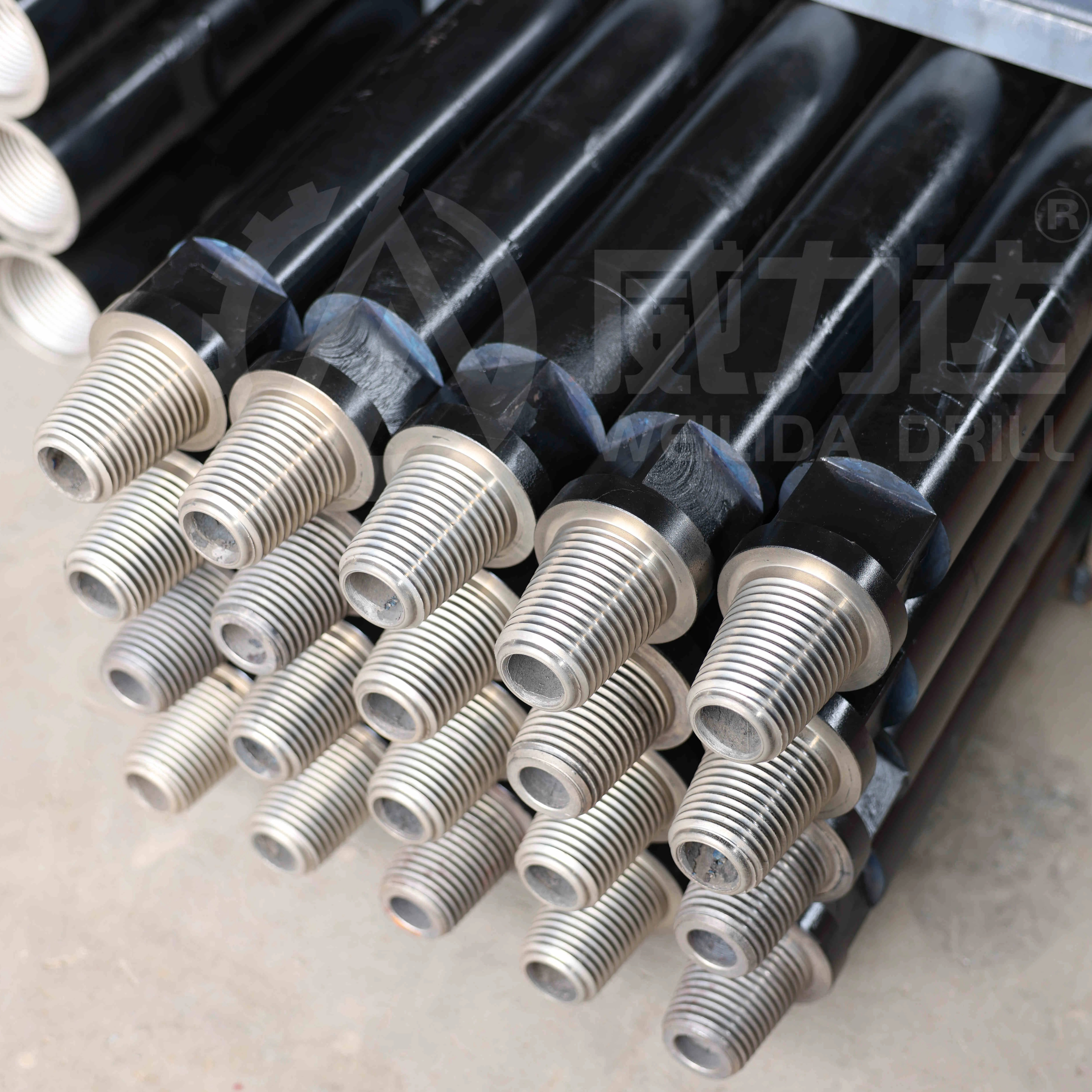 water drilling rod carbon steel 76mm drilling pipes thread end for well  drill pipe 75mm 15m 89mm