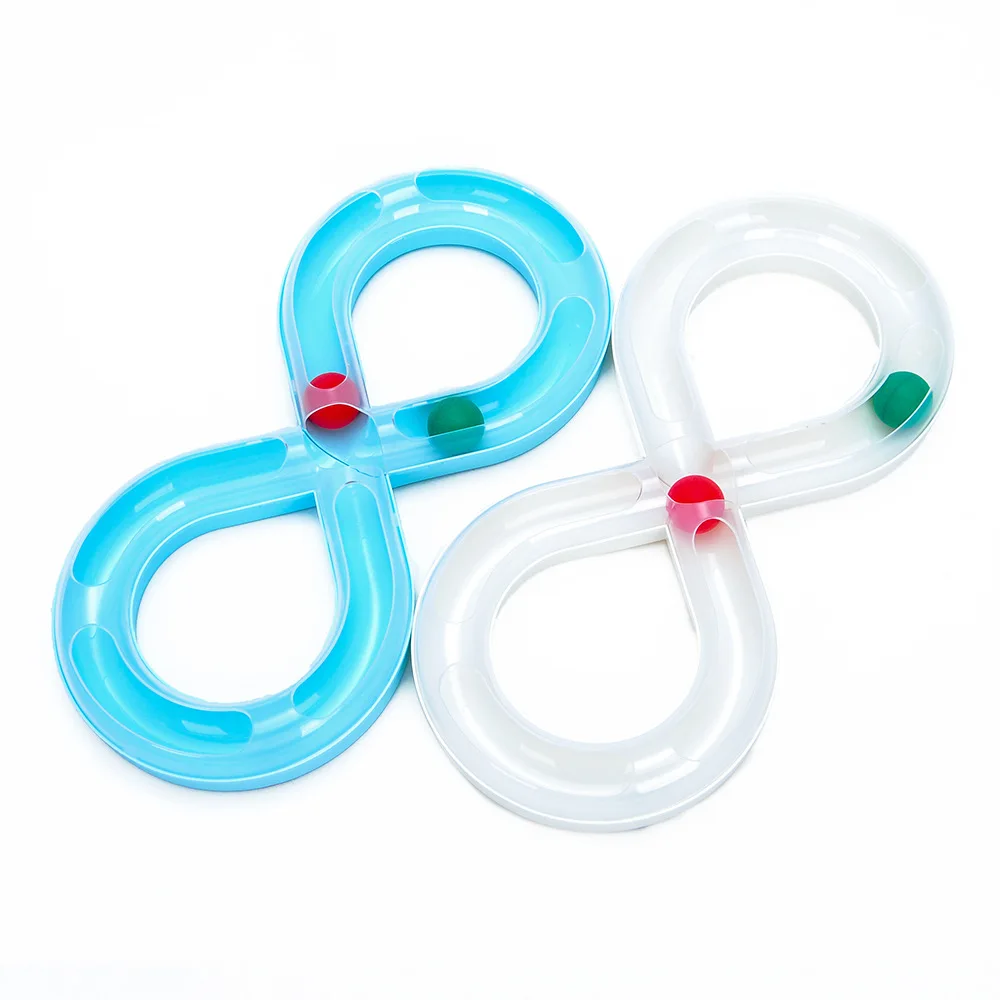 2024 Fun Puzzle Interactive Pet Cat Toy Tunnel Play Cat Tracks Toy Whit Ball Track Ball Toy for All Breed Sizes