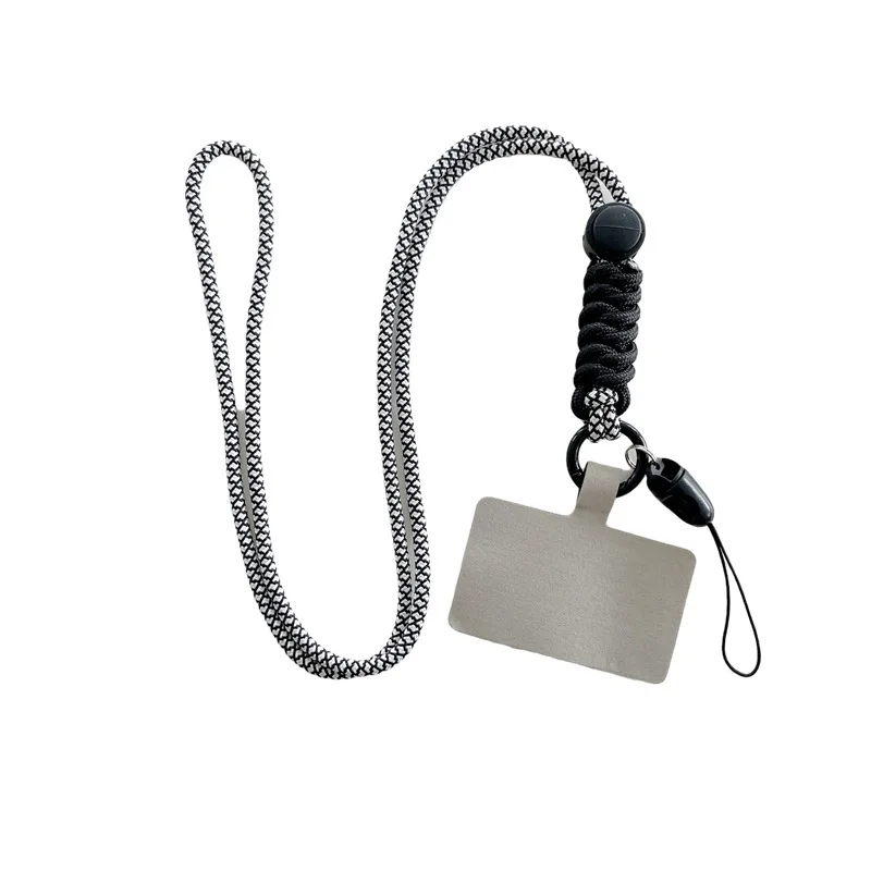 Detachable Adjustable Necklace Cell Phone Lanyard Nylon Patch Crossbody Neck Clip Snap Hanging Cord Rope Strap