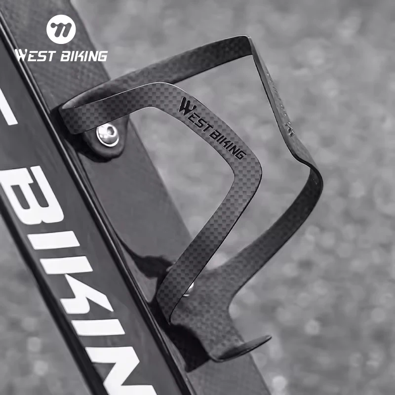 WEST BIKING New Black Ultralight Carbon Fiber Road Mountain Bike Water Bottle Cage Holder For Cycling