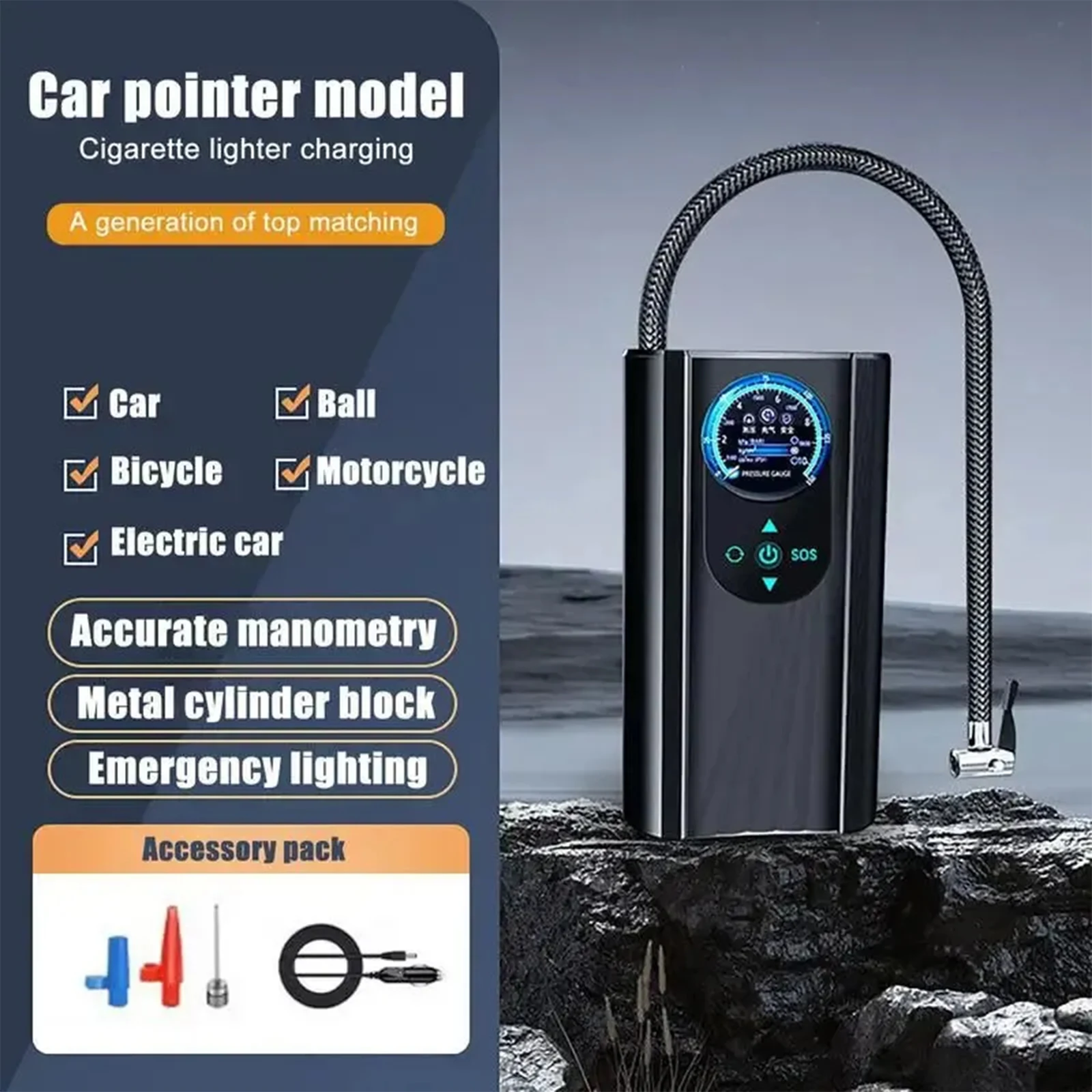 New Product Ideas 2024 Essential Automotive Parts Wireless Automatic Tire Inflation Machine Air Pump