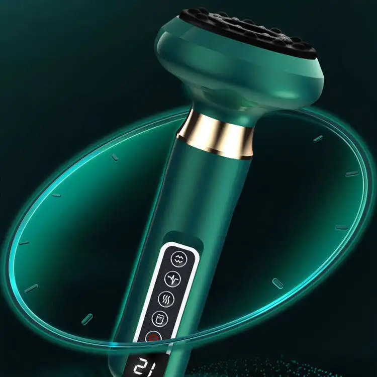 PZ 2024 Anti-cellulite Wholesale 5V Vacuum Electric Gua Sha Digital Red Light Device Electric Cupping Massager