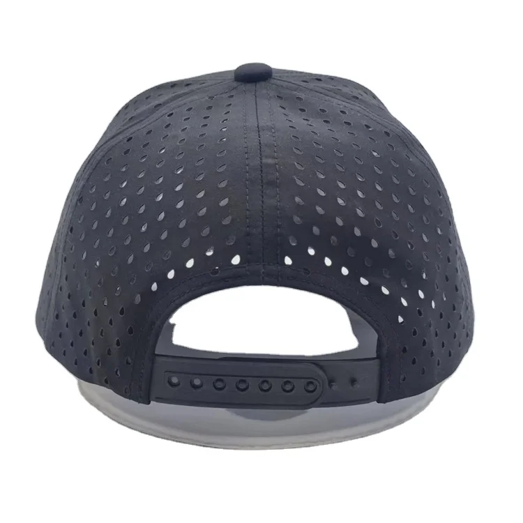 High Quality Plan Unisex 5 Panel Hat Waterproof Laser Perforated Nylon Hat Sports Baseball Caps
