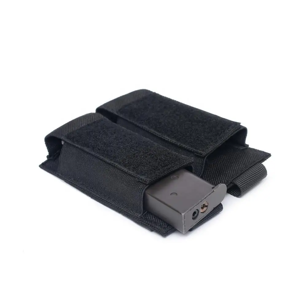 High quality durable 1000D polyester paintball tactical CS molle double magazine pouch