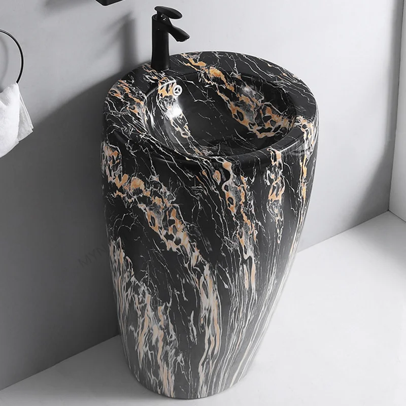 Modern Design Stone Freestanding Sink Marble Bathroom Sink Hand Wash Basin
