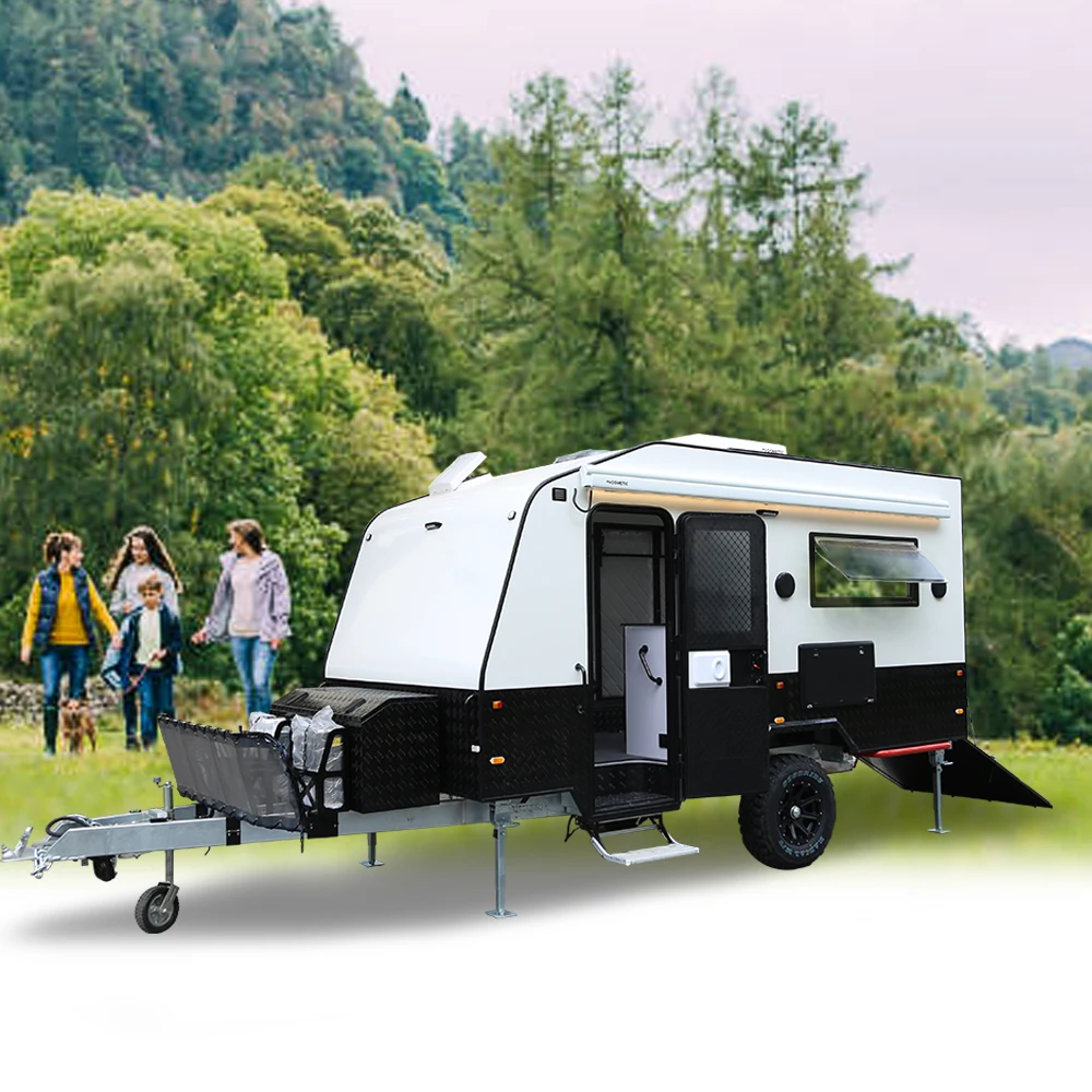 
2021 Ecocampor 14FT Luxury Toy Hauler Off Road Caravan Australia Standard with Bunks for Sale 