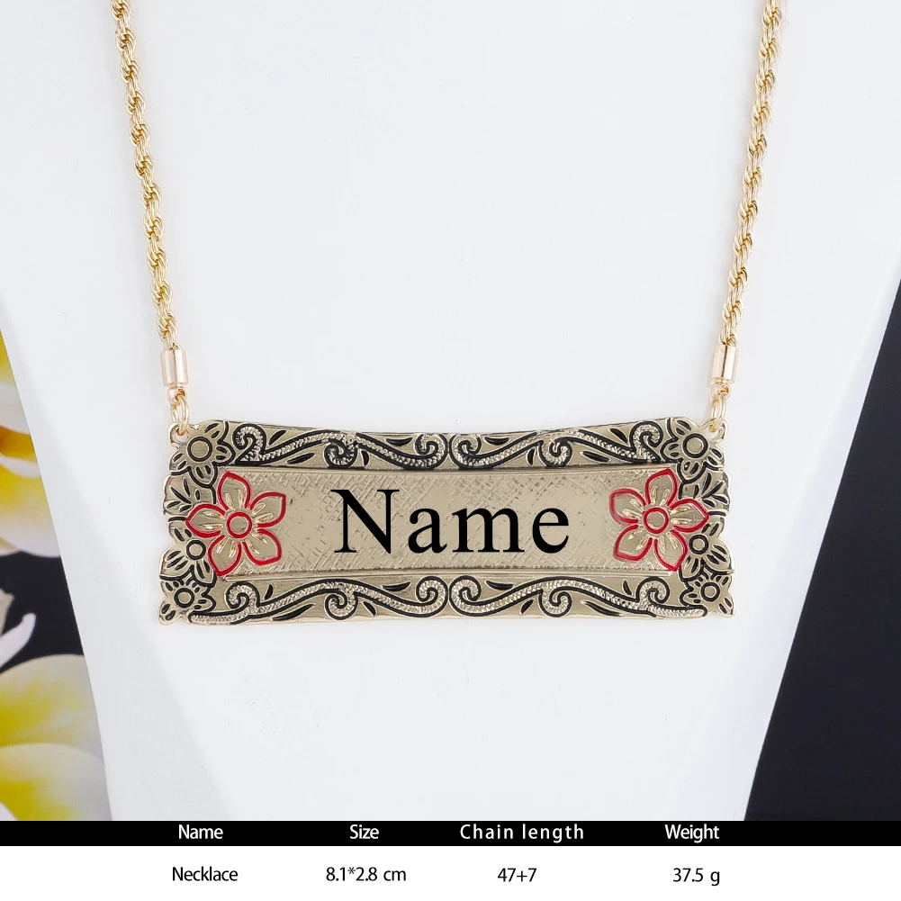 SophiaXuan yiwu junjian Simple Dainty Pandent  Polynesian Guam Gold Filled Haku Plumeria Necklace Hawaiian Jewelry Wholesale