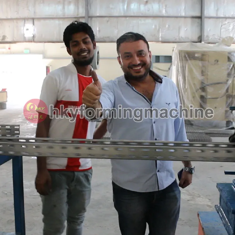 New 2023 Automatic aluminum stainless steel metal electrical perforated Cable tray ladder punching roll forming making machine