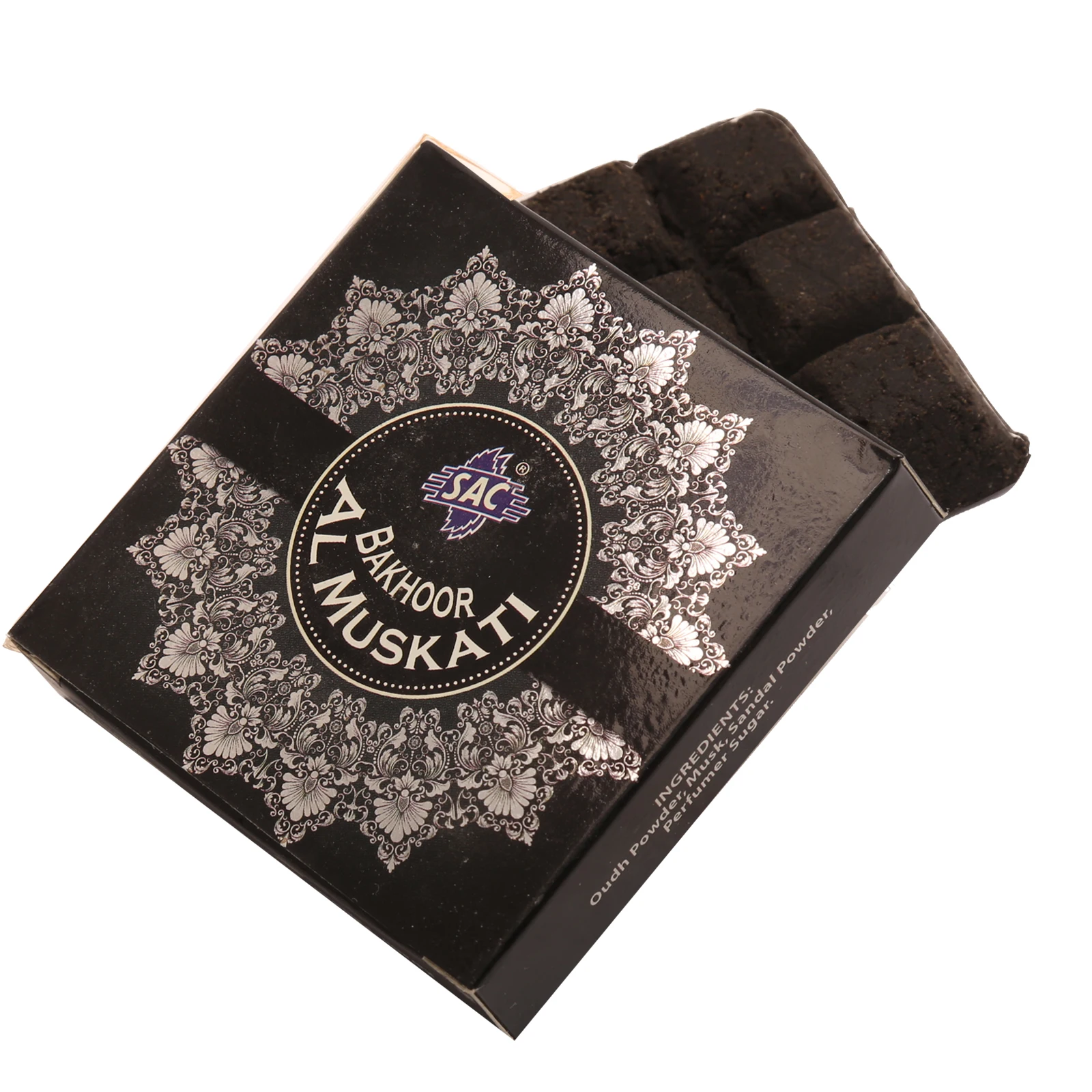 Аромат Bakhoor Al Muskati 65gm, парфюм, легкий для сжигания на угольной или электрической горелке, Шоколадная плитка в форме для удобного использования